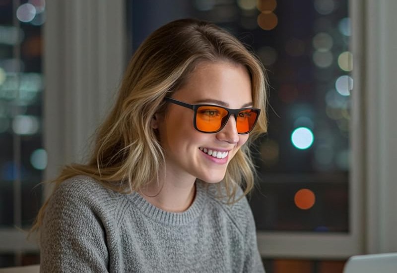 Orange Blue Light Glasses view 4